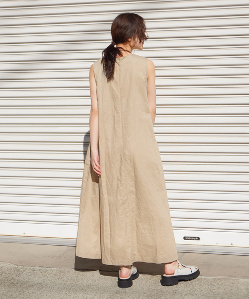 JOINT WORKS(ジョイントワークス)の「リネンコットンノースリワンピース(ワンピース・レディース・ベージュ/グレー/ブルー/ブラック・FREE)」の19枚目の写真