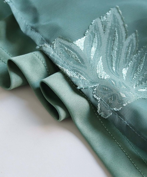 Lant Kalte（ラントカルテ）の「【Lant Kalte】ジャガードシアーリーフアンサンブルワンピース（ワンピース・レディース・ブラック/グリーン/ライトブラウン・M）」の19枚目の写真