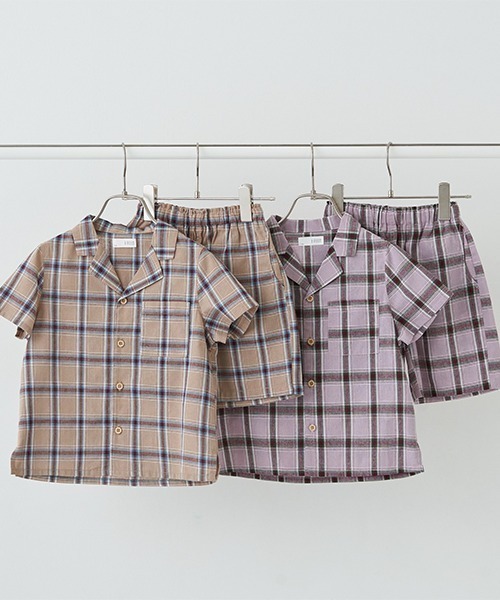 b・ROOM（ビールーム）の「オープンカラーシャツ&4分丈パンツセットアップ（アンサンブル・キッズ・ブルーグレー/グレイッシュベージュ/ブラック/ベージュ/ラベンダー・140cm/150cm/110cm/130cm/120cm）」の19枚目の写真