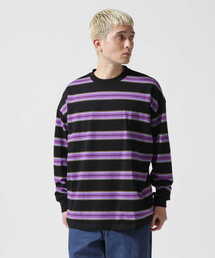 AVIREX | 【直営店限定】BORDER LOGO LONG SLEEVE T-SHIRT / ボーダー ロゴ 長袖 Tシャツ / AVIREX / アヴィレックス(Tシャツ/カットソー)