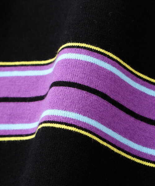 AVIREX(アヴィレックス)の「【直営店限定】BORDER LOGO LONG SLEEVE T-SHIRT / ボーダー ロゴ 長袖 Tシャツ / AVIREX / アヴィレックス(Tシャツ/カットソー・メンズ・パープル/グリーン・L/M)」の8枚目の写真