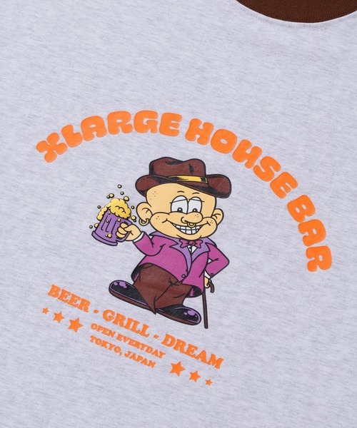 XLARGE(エクストララージ)の「HOUSE BAR S/S TEE(Tシャツ/カットソー・メンズ・アッシュ/イエロー/ホワイト・M/S/L/XL)」の6枚目の写真