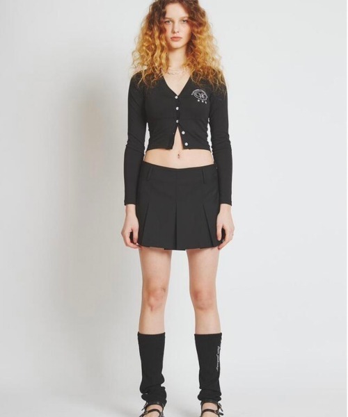 CRANK(クランク)の「【CRANK/クランク】LOGO PK CROP CARDIGAN/ クロップ カーディガン(カーディガン/ボレロ・レディース・ホワイト/杢グレー/ブラック・ONE SIZE)」の14枚目の写真