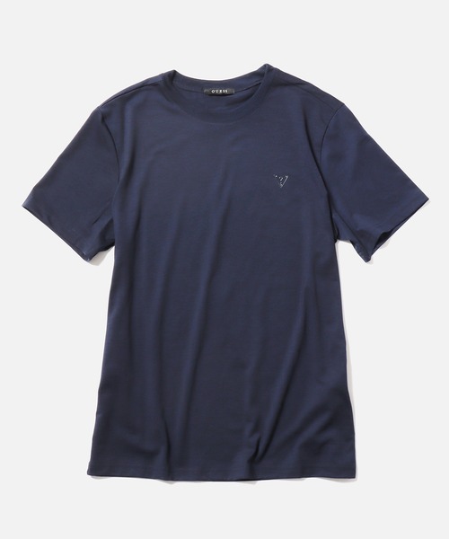 Guess（ゲス）の「GUESS/ゲス MEN S S/SVL TEE SHIRT 半袖Tシャツ ワンポイント（Tシャツ/カットソー・メンズ・ダークネイビー/ホワイト・L/XL/M）」の2枚目の写真