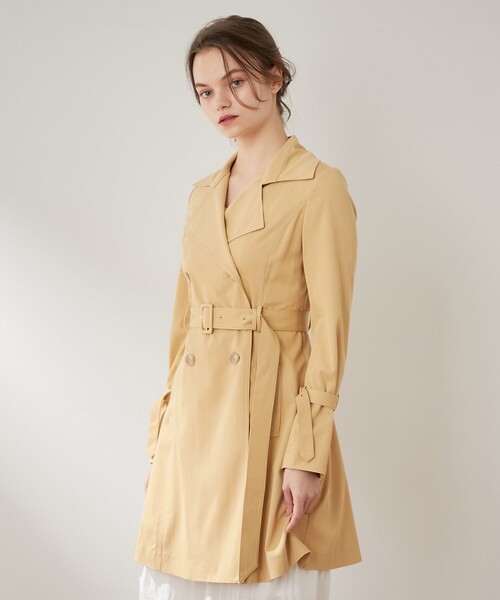DEICY(デイシー)の「ウエストベルトスプリングコート(トレンチコート・レディース・ベージュ/イエロー・FREE)」の8枚目の写真