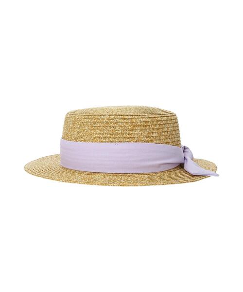 Samansa Mos2 Lagom(サマンサモスモスラーゴム)の「カンカン帽(ハット・キッズ・ブラウン/ラベンダー・LARGE/MEDIUM)」の5枚目の写真