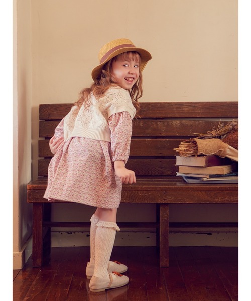 Samansa Mos2 Lagom(サマンサモスモスラーゴム)の「カンカン帽(ハット・キッズ・ブラウン/ラベンダー・LARGE/MEDIUM)」の13枚目の写真