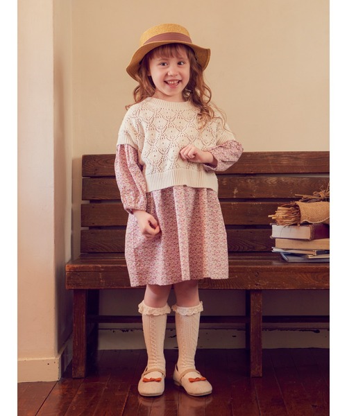 Samansa Mos2 Lagom(サマンサモスモスラーゴム)の「カンカン帽(ハット・キッズ・ブラウン/ラベンダー・LARGE/MEDIUM)」の14枚目の写真