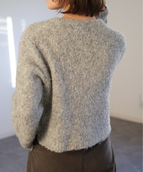 Reurie'（レウリィ）の「ウーリーカーディガン / woolly cardigan（カーディガン/ボレロ・レディース・グレー・FREE）」の3枚目の写真