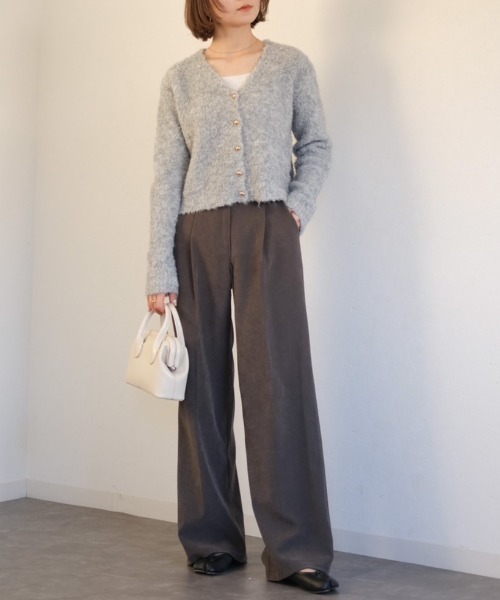 Reurie'（レウリィ）の「ウーリーカーディガン / woolly cardigan（カーディガン/ボレロ・レディース・グレー・FREE）」の11枚目の写真