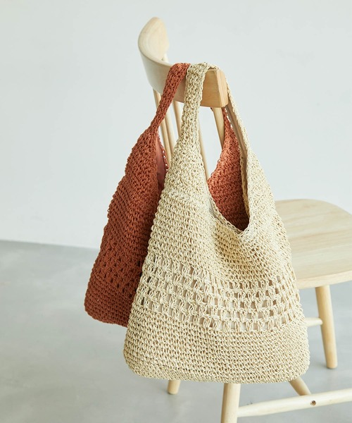 ROPE' PICNIC(ロペピクニック)の「透かし編みペーパーホーボーワンショルダーバッグ(トートバッグ・レディース・ブルー/オレンジ/ホワイト系その他5・FREE)」の15枚目の写真