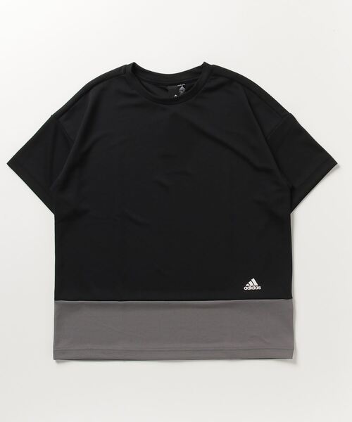 adidas(アディダス)の「アディダス adidas シーズナル ルーズフィット カラーブロック半袖(Tシャツ/カットソー・レディース・ホワイト×ブラック/ブラック×グレー/ネイビー・XL/S/L/M)」の3枚目の写真