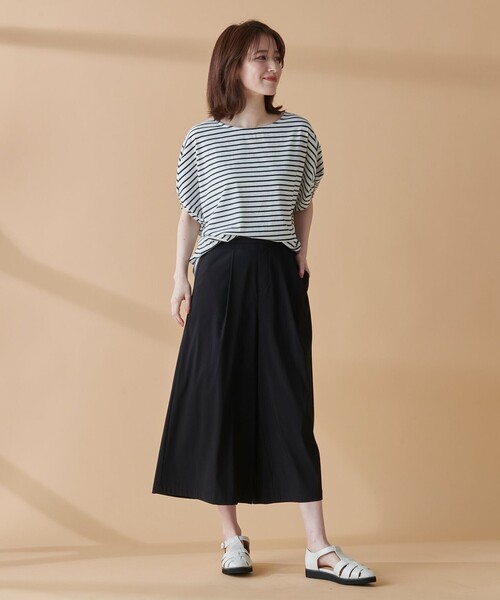 【接触冷感/UVケア/シワになりにくい】ドルマンスリーブTブラウス