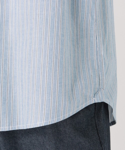 NAVY(ネイビー)の「ブロードストライプレギュラーカラーシャツ(シャツ/ブラウス・メンズ・ブルー/ベージュ・M/L/XL/S)」の5枚目の写真
