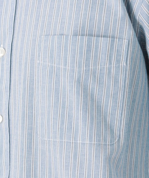 NAVY(ネイビー)の「ブロードストライプレギュラーカラーシャツ(シャツ/ブラウス・メンズ・ブルー/ベージュ・M/L/XL/S)」の6枚目の写真