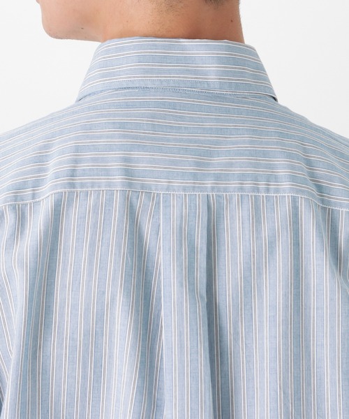 NAVY(ネイビー)の「ブロードストライプレギュラーカラーシャツ(シャツ/ブラウス・メンズ・ブルー/ベージュ・M/L/XL/S)」の7枚目の写真