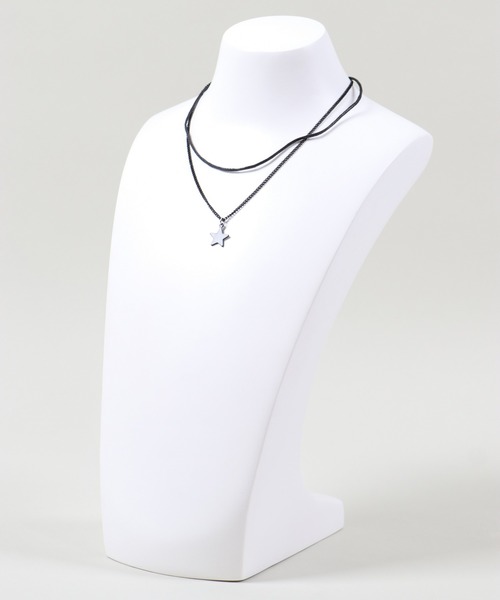 SPINNS（スピンズ）の「STARモチーフ Wチェーンネックレス（ネックレス・レディース・ブラック・ONESIZE）」の10枚目の写真