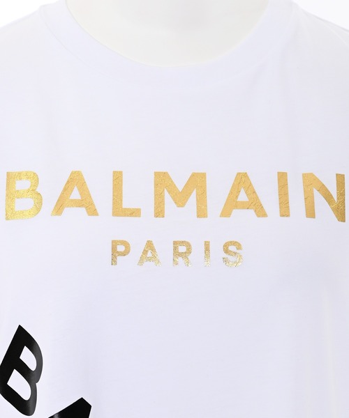 BALMAIN(バルマン)の「【BALMAIN KIDS】スラントTシャツ(Tシャツ/カットソー・レディース・ホワイト/ブラック・12Y/14Y)」の3枚目の写真