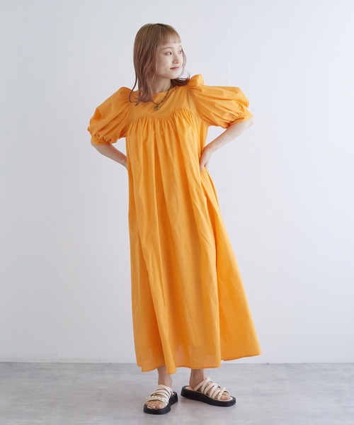 etretokyo パフスリーブバックオープンワンピース w closet（ダブルクローゼット）の「バックオープンパフスリーブ