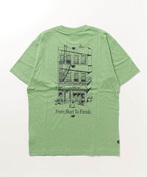 NEW BALANCE(ニューバランス)の「ニューバランス New Balance Caf NB ショートスリーブTシャツ(Tシャツ/カットソー・メンズ・グリーン/ホワイト・LL/M/S/L)」の4枚目の写真