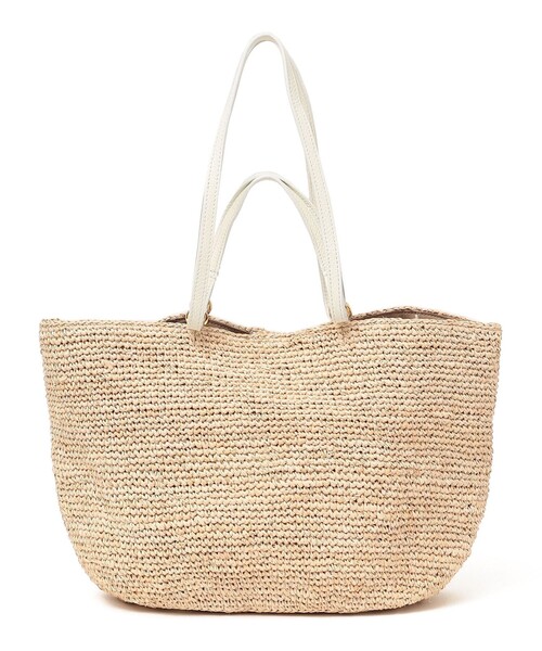 VIOLAd'ORO（ヴィオラドーロ）の「VIOLAd’ORO:2WAY ハンドル バッグ V-8481（かごバッグ・レディース・ライトホワイト・ONE SIZE）」の5枚目の写真