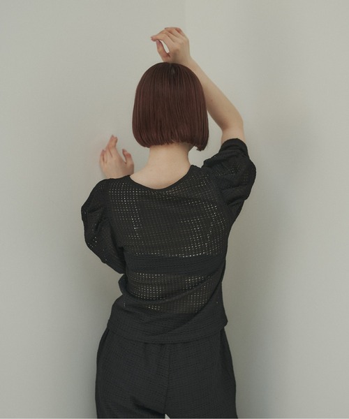 INSIIS（インシス）の「シアーパフスリーブカットソー（Tシャツ/カットソー・レディース・ライトブルー/ブラック/オフホワイト・フリー）」の17枚目の写真