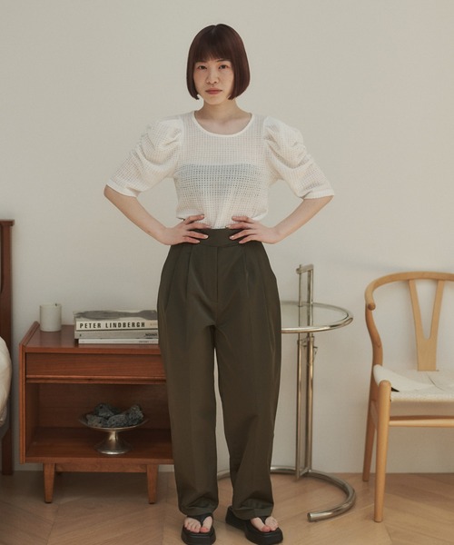 INSIIS（インシス）の「シアーパフスリーブカットソー（Tシャツ/カットソー・レディース・ライトブルー/ブラック/オフホワイト・フリー）」の12枚目の写真