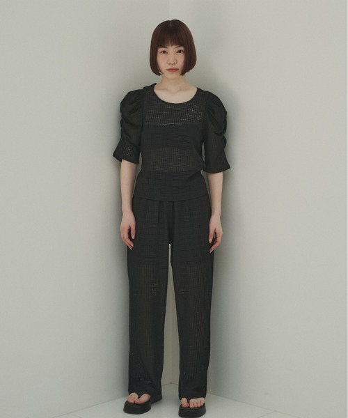 INSIIS（インシス）の「シアーパフスリーブカットソー（Tシャツ/カットソー・レディース・ライトブルー/ブラック/オフホワイト・フリー）」の13枚目の写真