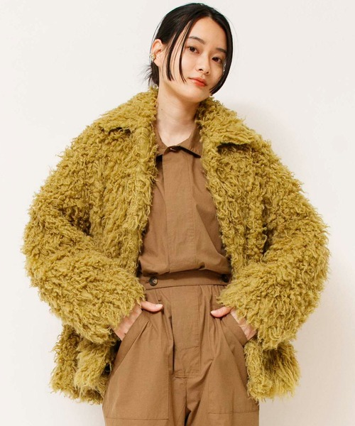 Johnbull（ジョンブル）の「プードルボアショートコート（その他アウター・レディース・ホワイト/ブラウン/グリーン・MEDIUM/SMALL）」の16枚目の写真