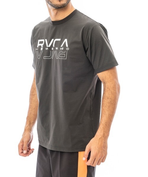 RVCA（ルーカ）の「RVCA メンズ 【SURF】 DOUBLE RVCA SPLIT SS Ｔシャツ【2023年夏モデル】/ルーカ半袖ラッシュガード(水着)（ラッシュガード・メンズ・ホワイト/ブラック/ブラックミックス・MEDIUM/LARGE/X-LARGE/SMALL）」の7枚目の写真