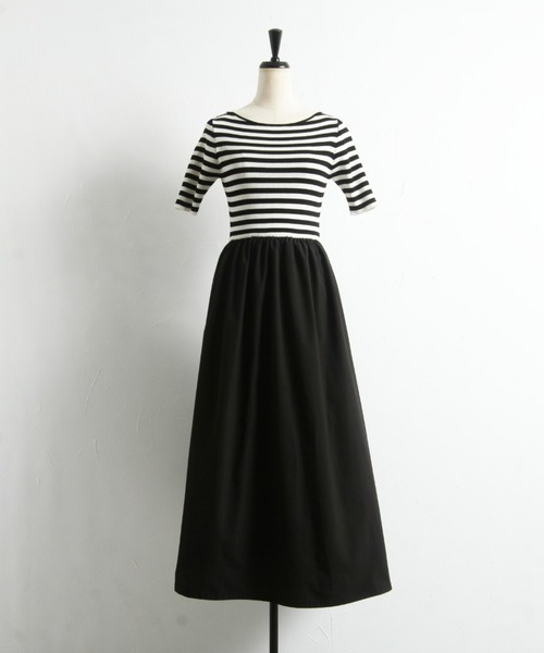 前後2wayシャリニットドッキングワンピース（ワンピース