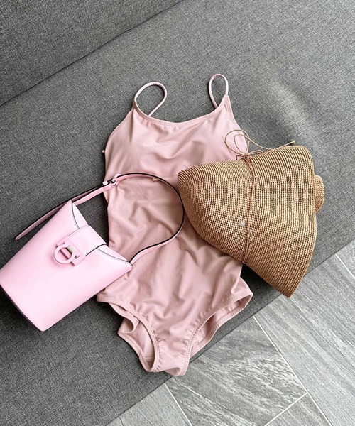 KOBE LETTUCE（コウベレタス）の「[ 岡部あゆみさんコラボ ] 2wayバックリボンワンピース水着（水着・レディース・ブラック/カーキ/ピンク・PM/M）」の14枚目の写真