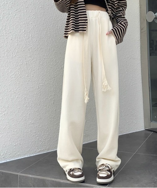 gossip!ロサンゼルス(ゴシップロサンゼルス)の「ドロストルーズシルエットスウェットパンツ(スウェットパンツ・レディース・ブラック/グレー/オフホワイト/ホワイト/ライトグレー・FREE)」の21枚目の写真