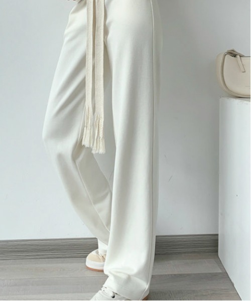 gossip!ロサンゼルス(ゴシップロサンゼルス)の「ドロストルーズシルエットスウェットパンツ(スウェットパンツ・レディース・ブラック/グレー/オフホワイト/ホワイト/ライトグレー・FREE)」の6枚目の写真