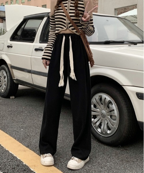 gossip!ロサンゼルス(ゴシップロサンゼルス)の「ドロストルーズシルエットスウェットパンツ(スウェットパンツ・レディース・ブラック/グレー/オフホワイト/ホワイト/ライトグレー・FREE)」の12枚目の写真