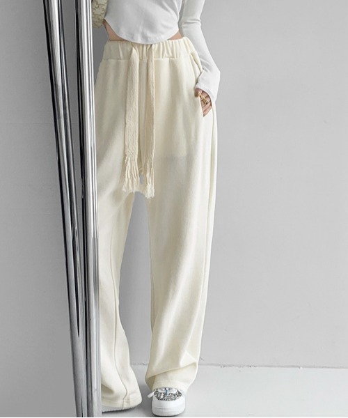 gossip!ロサンゼルス(ゴシップロサンゼルス)の「ドロストルーズシルエットスウェットパンツ(スウェットパンツ・レディース・ブラック/グレー/オフホワイト/ホワイト/ライトグレー・FREE)」の19枚目の写真