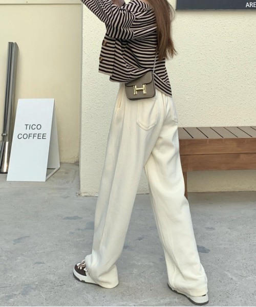 gossip!ロサンゼルス(ゴシップロサンゼルス)の「ドロストルーズシルエットスウェットパンツ(スウェットパンツ・レディース・ブラック/グレー/オフホワイト/ホワイト/ライトグレー・FREE)」の22枚目の写真