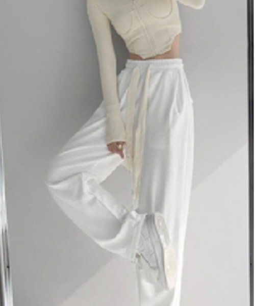 gossip!ロサンゼルス(ゴシップロサンゼルス)の「ドロストルーズシルエットスウェットパンツ(スウェットパンツ・レディース・ブラック/グレー/オフホワイト/ホワイト/ライトグレー・FREE)」の17枚目の写真