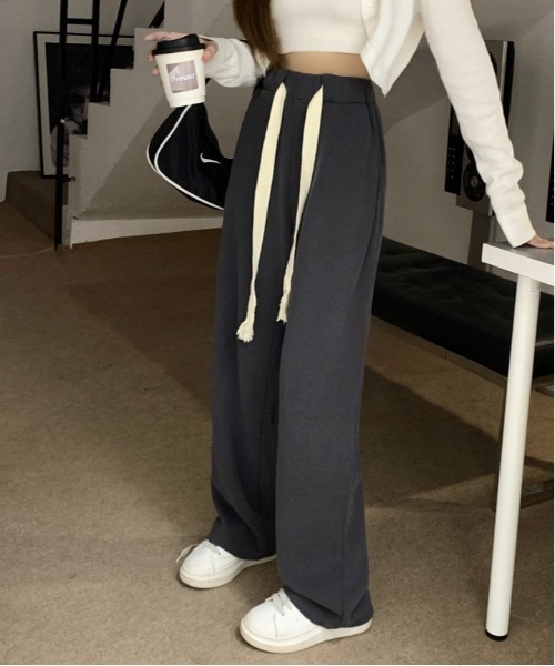 gossip!ロサンゼルス(ゴシップロサンゼルス)の「ドロストルーズシルエットスウェットパンツ(スウェットパンツ・レディース・ブラック/グレー/オフホワイト/ホワイト/ライトグレー・FREE)」の15枚目の写真