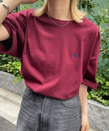 【POLO BCS】別注 ワンポイント刺繍 ベーシック / ピグメント加工 / リンガー ビッグシルエット半袖Tシャツ カットソー ユニセックス