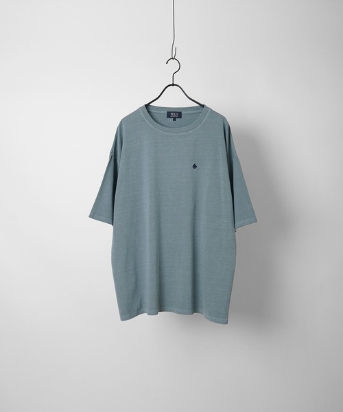 POLO BCS(ポロ ビーシーエス)の「【POLO BCS】別注 ワンポイント刺繍 ベーシック / ピグメント加工 / リンガー ビッグシルエット半袖Tシャツ カットソー ユニセックス(Tシャツ/カットソー・メンズ・ブラック系その他/ホワイト系その他4/ブラック/ホワイト/アイボリー/ワイン/ホワイト系その他/ブルー系その他/ホワイト系その他2/グリーン系その他/ホワイト系その他6/ホワイト系その他5/グリーン/ホワイト系その他3・L/M)」の18枚目の写真