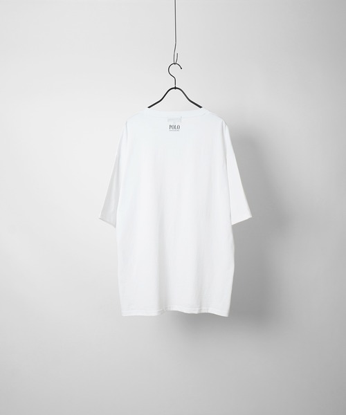 POLO BCS(ポロ ビーシーエス)の「【POLO BCS】別注 ワンポイント刺繍 ベーシック / ピグメント加工 / リンガー ビッグシルエット半袖Tシャツ カットソー ユニセックス(Tシャツ/カットソー・メンズ・ブラック系その他/ホワイト系その他4/ブラック/ホワイト/アイボリー/ワイン/ホワイト系その他/ブルー系その他/ホワイト系その他2/グリーン系その他/ホワイト系その他6/ホワイト系その他5/グリーン/ホワイト系その他3・L/M)」の21枚目の写真
