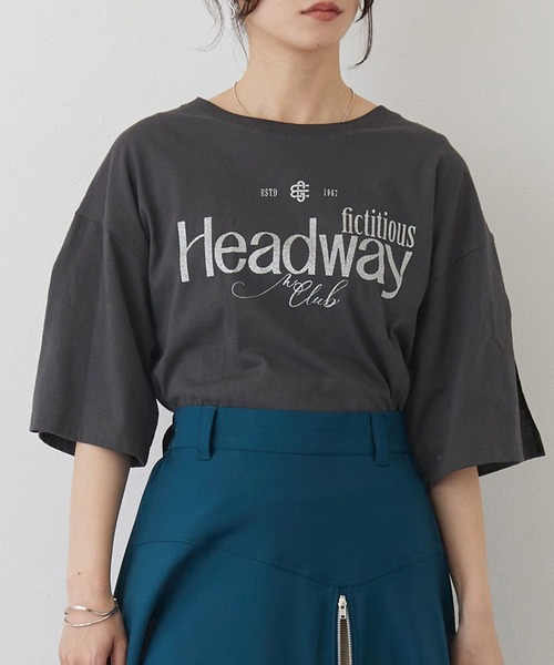 179/WG（イチナナキュウダブルジー）の「スリットスリーブクロップドTシャツ（Tシャツ/カットソー・レディース・ピンク/オフホワイト/チャコールグレー・FREE）」の2枚目の写真