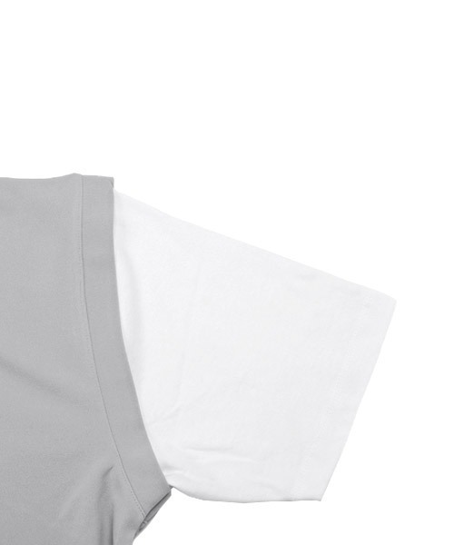 LUXSTYLE(ラグスタイル)の「フェイクレイヤージョーゼットBIGTシャツ(Tシャツ/カットソー・メンズ・ブラック/グレイッシュベージュ/ブルーグレー/ライトグレー・M/L)」の21枚目の写真