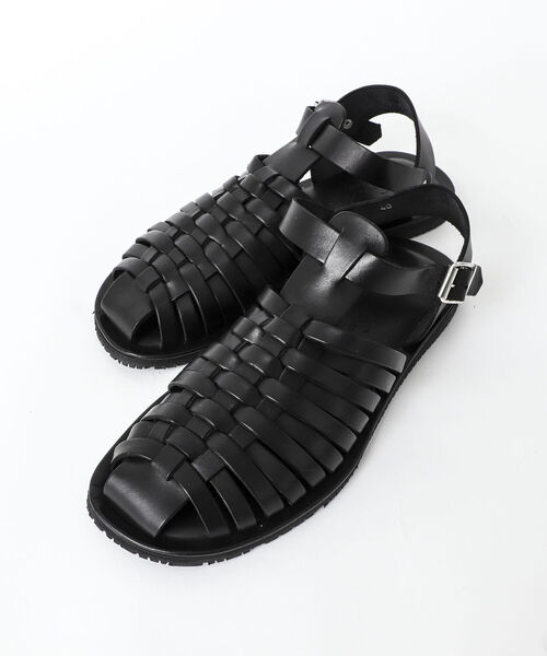 NOLLEY'S goodman(ノーリーズグッドマン)の「【NUOVO NICAR/ヌオヴォ ニカール】別注VACCHETTA MESH グルカサンダル(サンダル・メンズ・ブラック・40/42/41)」の10枚目の写真