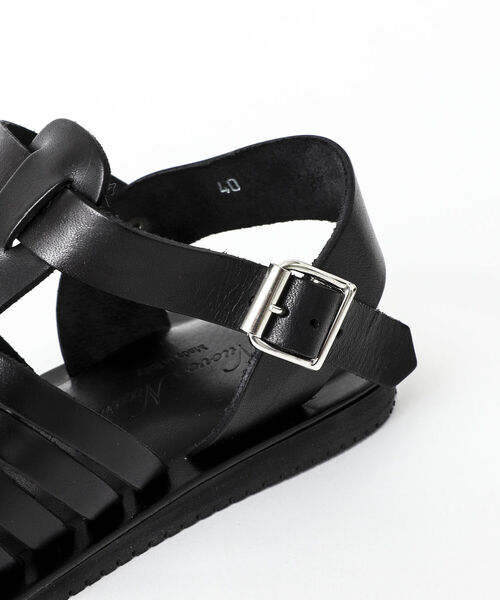 NOLLEY'S goodman(ノーリーズグッドマン)の「【NUOVO NICAR/ヌオヴォ ニカール】別注VACCHETTA MESH グルカサンダル(サンダル・メンズ・ブラック・40/42/41)」の6枚目の写真