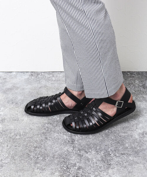 NOLLEY'S goodman(ノーリーズグッドマン)の「【NUOVO NICAR/ヌオヴォ ニカール】別注VACCHETTA MESH グルカサンダル(サンダル・メンズ・ブラック・40/42/41)」の7枚目の写真