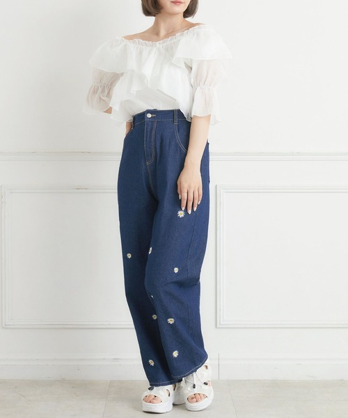 ems excite（エムズエキサイト）の「フリルオフショルBL（シャツ/ブラウス・レディース・ブラック系その他/ピンク/ホワイト・FREE）」の11枚目の写真