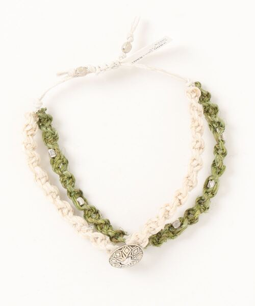 チャイハネ（チャイハネ）の「【チャイハネ】ヘンプコードMEN'Sコンチョブレスレット（ブレスレット・メンズ・ブラック/マルチ/グリーン・FREE）」の6枚目の写真