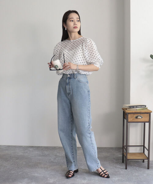 fredy emue(フレディエミュ)の「シアードット2WAYブラウス(シャツ/ブラウス・レディース・ホワイト系その他/ブラック系その他/グリーン系その他・38)」の4枚目の写真